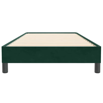 vidaXL Lit tapissier sans matelas Vert foncé 100x220 cm Velours