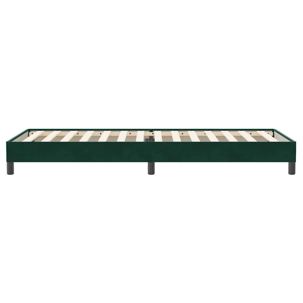 vidaXL Lit tapissier sans matelas Vert foncé 100x220 cm Velours