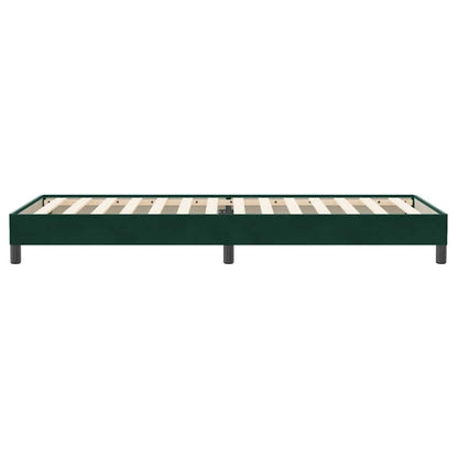 vidaXL Lit tapissier sans matelas Vert foncé 100x220 cm Velours