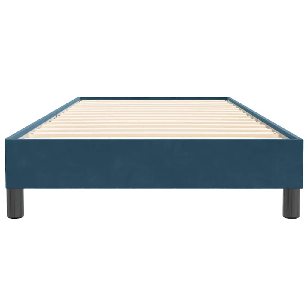 vidaXL Boxspringbett ohne Matratze Dunkelblau 100x220 cm Samt