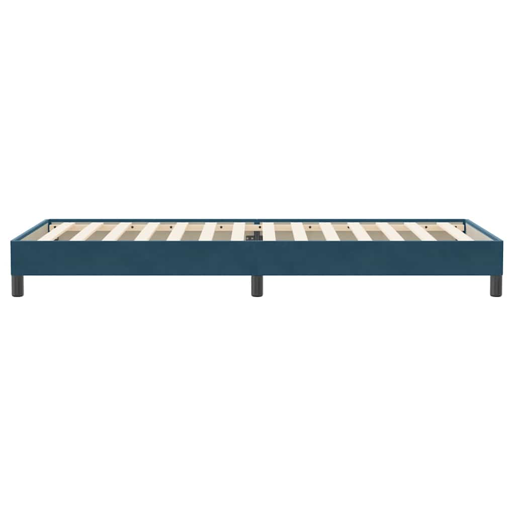 vidaXL Boxspringbett ohne Matratze Dunkelblau 100x220 cm Samt