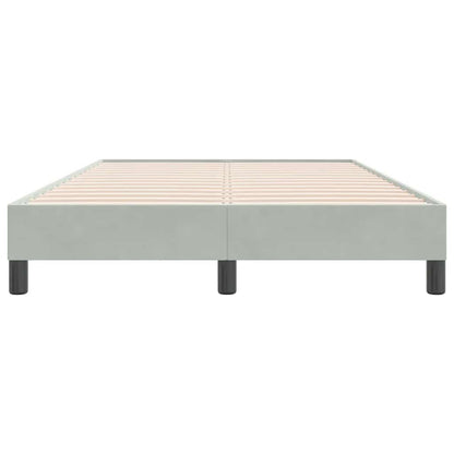 vidaXL Boxspringbett ohne Matratze Hellgrau 120x220 cm Samt