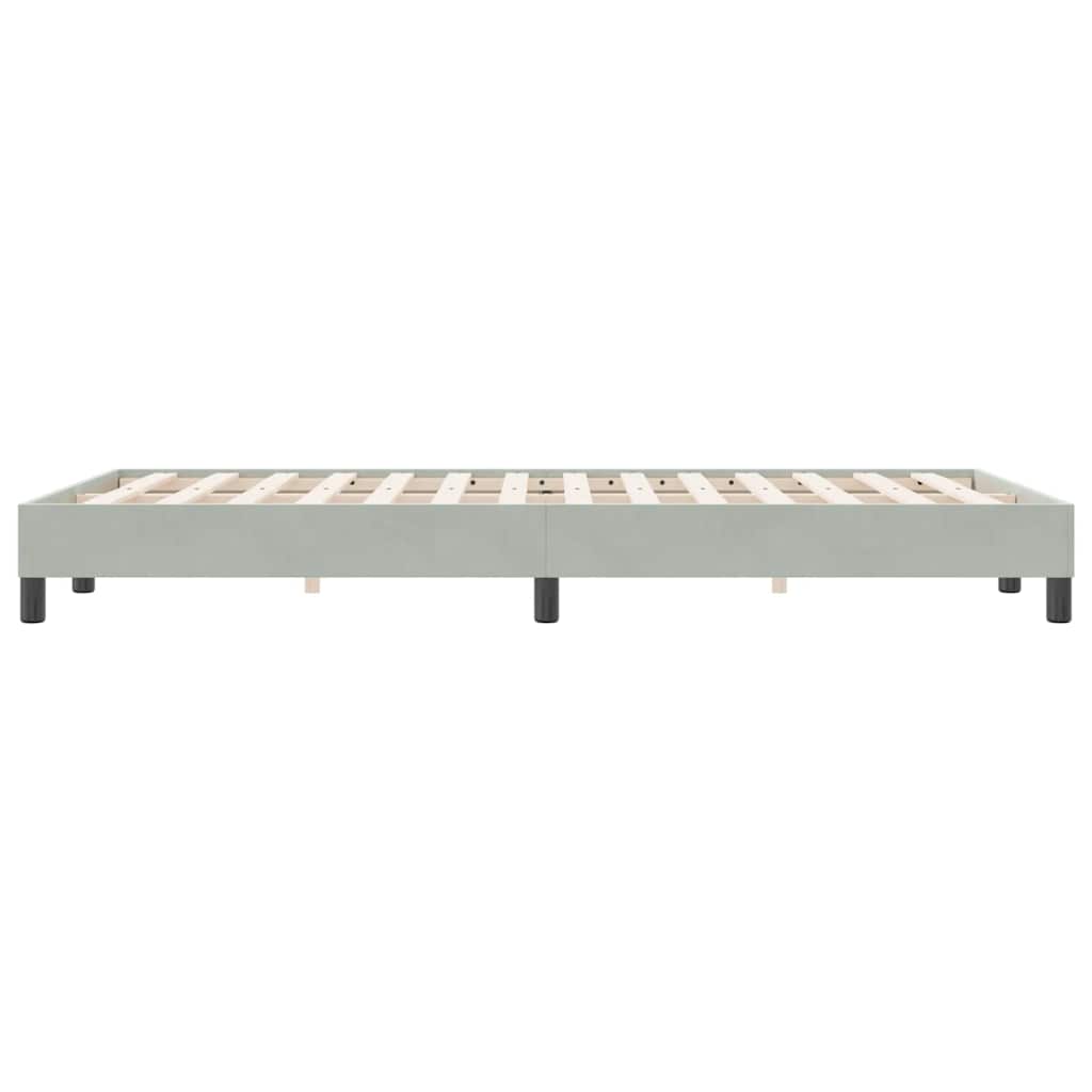 vidaXL Boxspringbett ohne Matratze Hellgrau 120x220 cm Samt