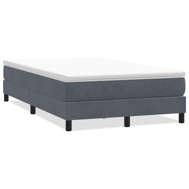 vidaXL Boxspringbett ohne Matratze Dunkelgrau 120x220 cm Samt