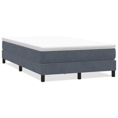 vidaXL Boxspringbett ohne Matratze Dunkelgrau 120x220 cm Samt