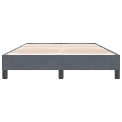 vidaXL Boxspringbett ohne Matratze Dunkelgrau 120x220 cm Samt