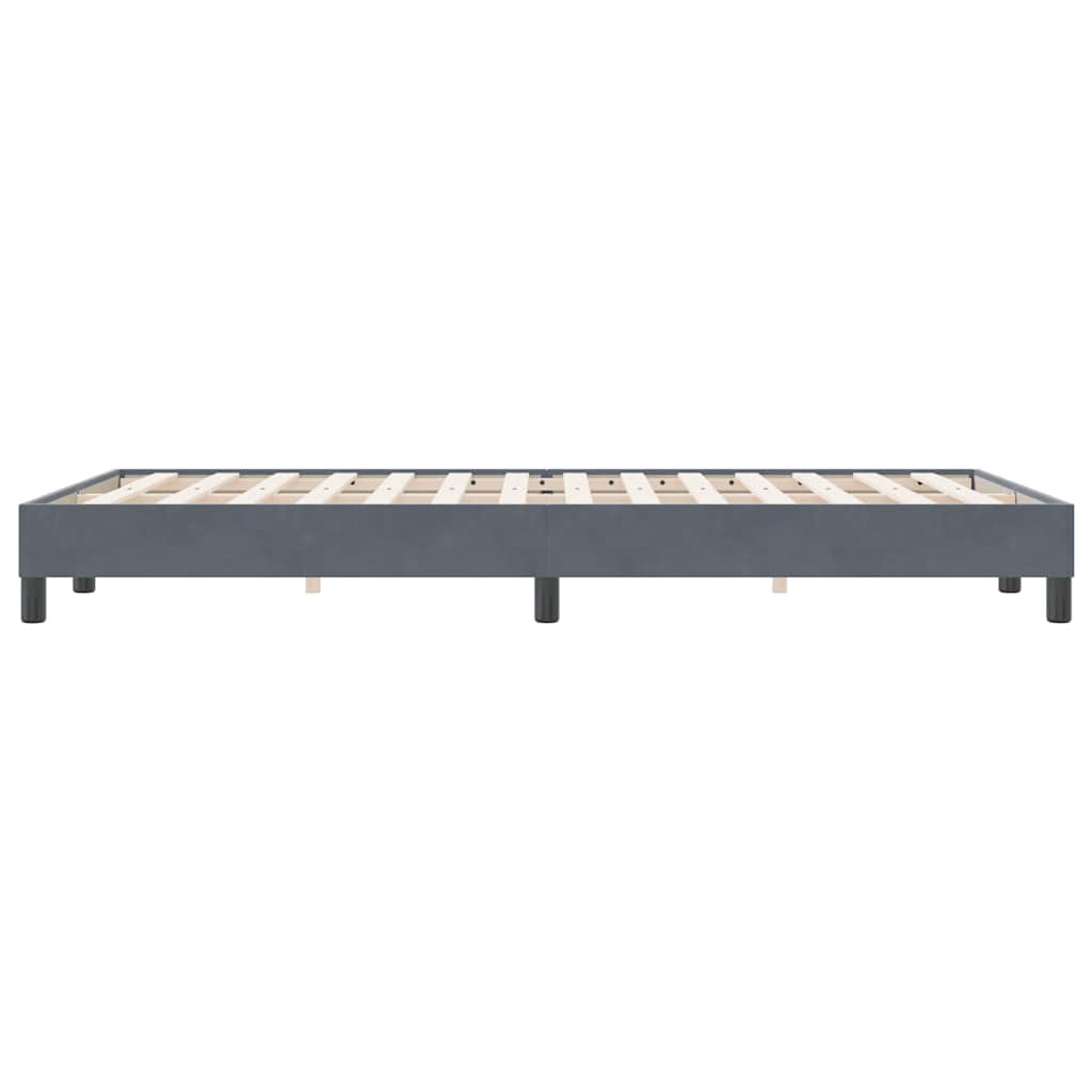 vidaXL Boxspringbett ohne Matratze Dunkelgrau 120x220 cm Samt