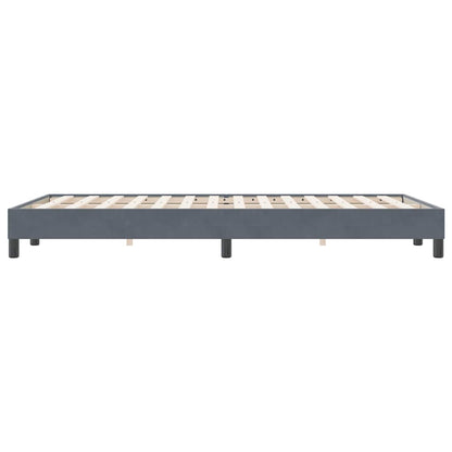 vidaXL Boxspringbett ohne Matratze Dunkelgrau 120x220 cm Samt