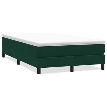 vidaXL Boxspringbett ohne Matratze Dunkelgrün 120x220 cm Samt