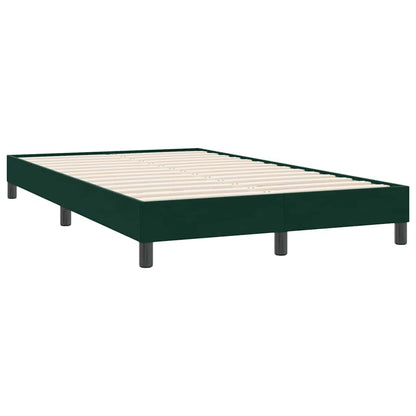 vidaXL Boxspringbett ohne Matratze Dunkelgrün 120x220 cm Samt
