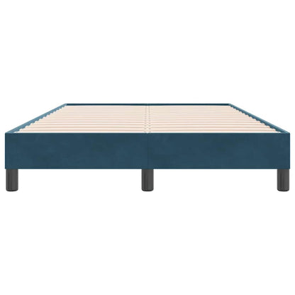 vidaXL Boxspringbett ohne Matratze Dunkelblau 120x220 cm Samt