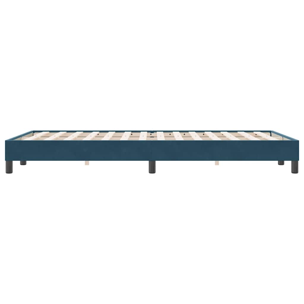 vidaXL Boxspringbett ohne Matratze Dunkelblau 120x220 cm Samt