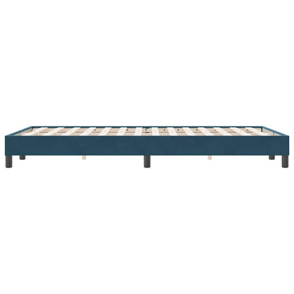 vidaXL Boxspringbett ohne Matratze Dunkelblau 120x220 cm Samt