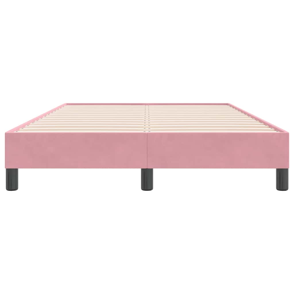 vidaXL Lit tapissier sans matelas Rose 120x220 cm Velours