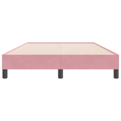 vidaXL Lit tapissier sans matelas Rose 120x220 cm Velours