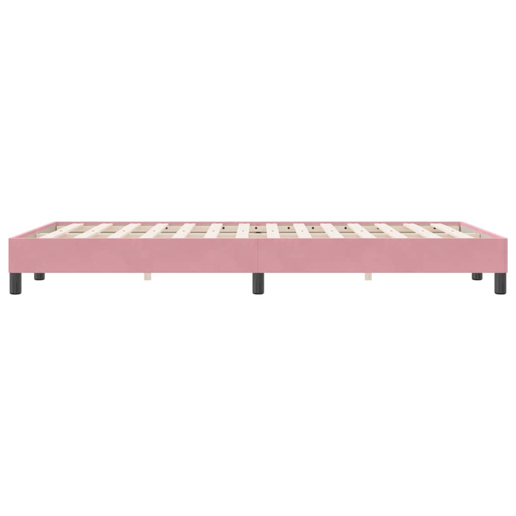 vidaXL Lit tapissier sans matelas Rose 120x220 cm Velours