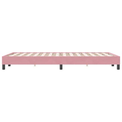 vidaXL Lit tapissier sans matelas Rose 120x220 cm Velours