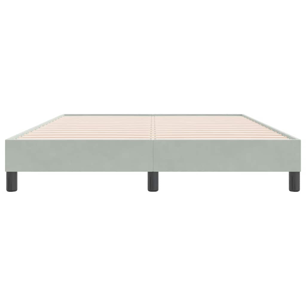 vidaXL Boxspringbett ohne Matratze Hellgrau 140x220 cm Samt
