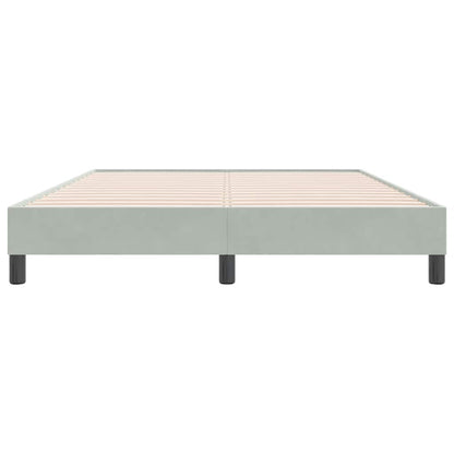 vidaXL Boxspringbett ohne Matratze Hellgrau 140x220 cm Samt