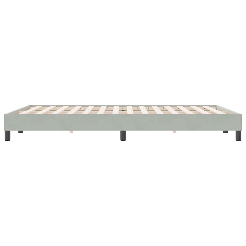 vidaXL Boxspringbett ohne Matratze Hellgrau 140x220 cm Samt