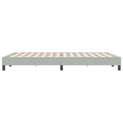 vidaXL Boxspringbett ohne Matratze Hellgrau 140x220 cm Samt