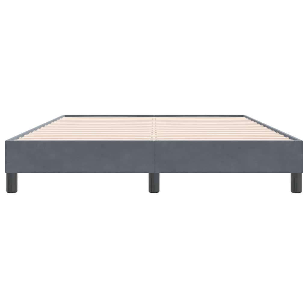 Boxspringbett ohne Matratze Dunkelgrau 140x220 cm Samt