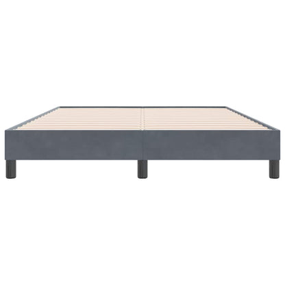 Boxspringbett ohne Matratze Dunkelgrau 140x220 cm Samt