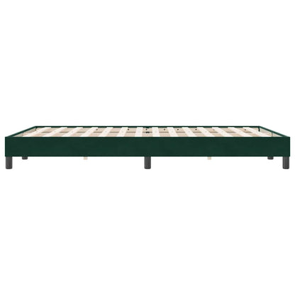 vidaXL Boxspringbett ohne Matratze Dunkelgrün 140x220 cm Samt