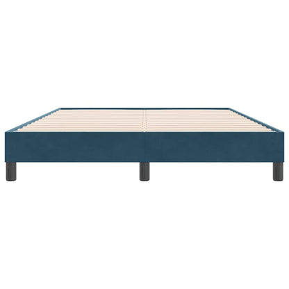 vidaXL Lit boxspring sans matelas Bleu foncé 140x220 cm Velours