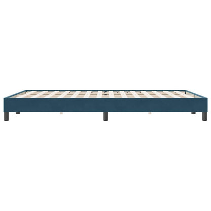 vidaXL Lit boxspring sans matelas Bleu foncé 140x220 cm Velours
