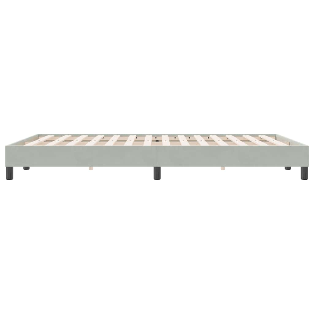 vidaXL Boxspringbett ohne Matratze Hellgrau 160x220 cm Samt