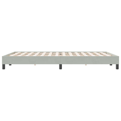 vidaXL Boxspringbett ohne Matratze Hellgrau 160x220 cm Samt