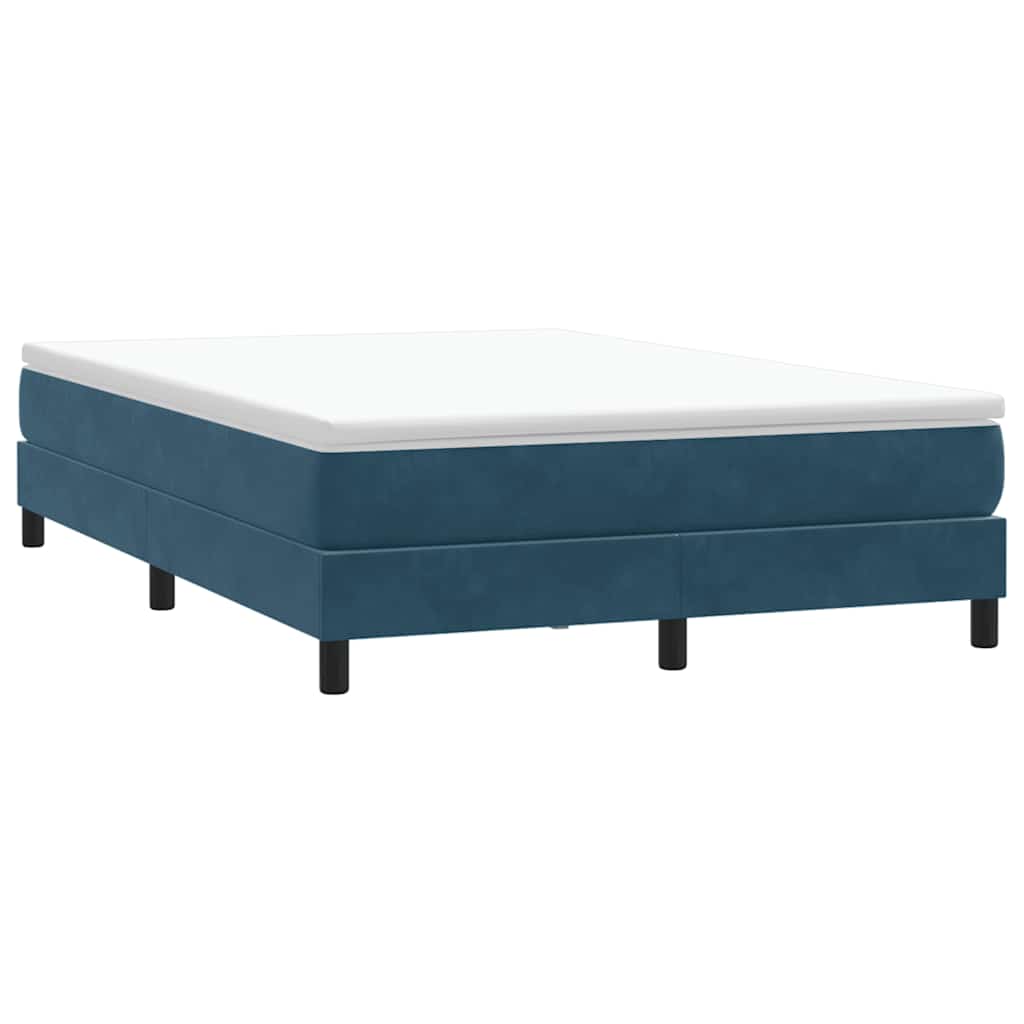 vidaXL Boxspringbett ohne Matratze Dunkelblau 160x220 cm Samt