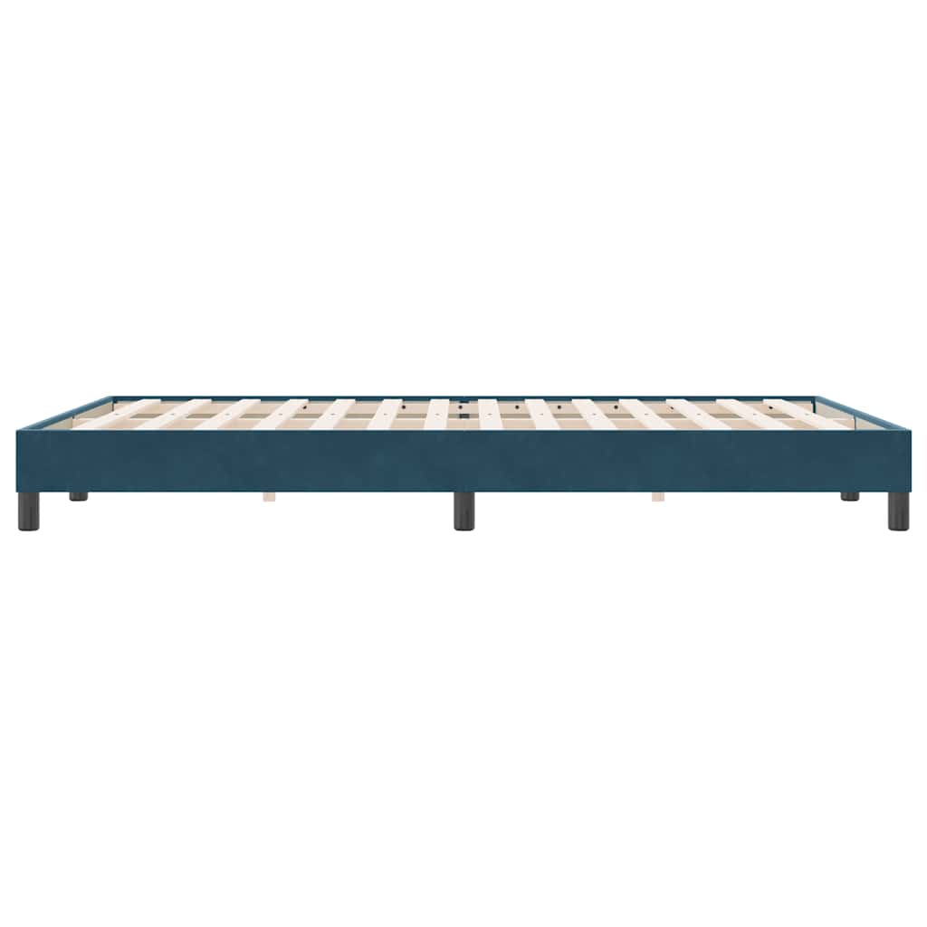 vidaXL Boxspringbett ohne Matratze Dunkelblau 160x220 cm Samt