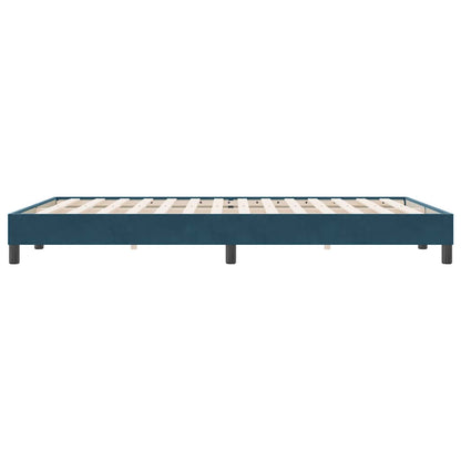 vidaXL Boxspringbett ohne Matratze Dunkelblau 160x220 cm Samt