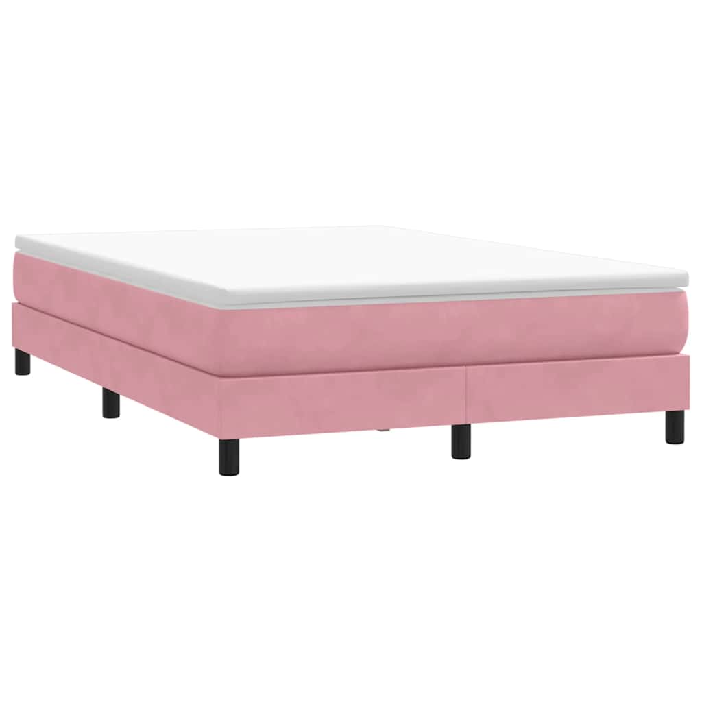vidaXL Boxspringbett ohne Matratze Rosa 160x220 cm Samt