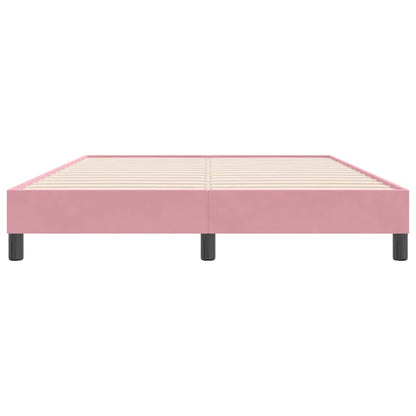 vidaXL Boxspringbett ohne Matratze Rosa 160x220 cm Samt