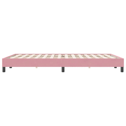 vidaXL Boxspringbett ohne Matratze Rosa 160x220 cm Samt