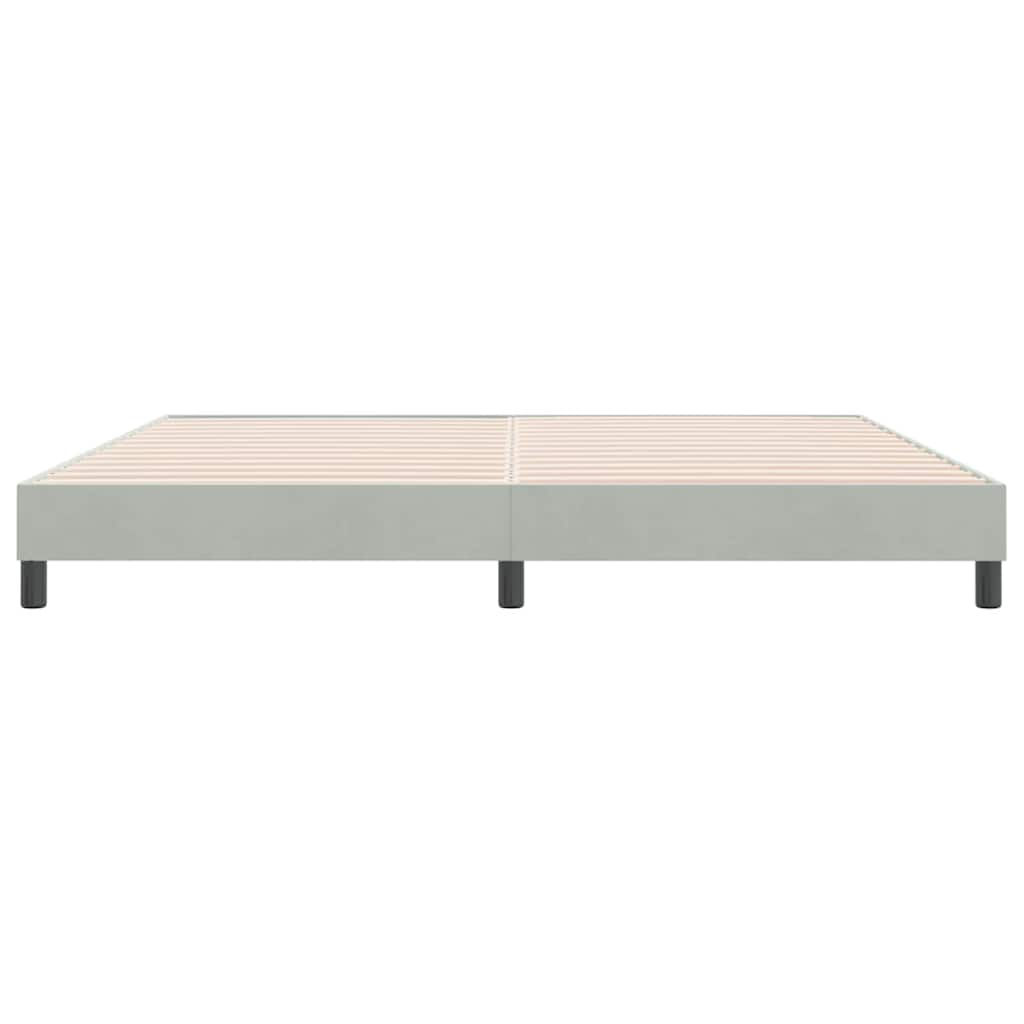 vidaXL Boxspringbett ohne Matratze Hellgrau 180x220 cm Samt
