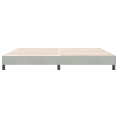 vidaXL Boxspringbett ohne Matratze Hellgrau 180x220 cm Samt