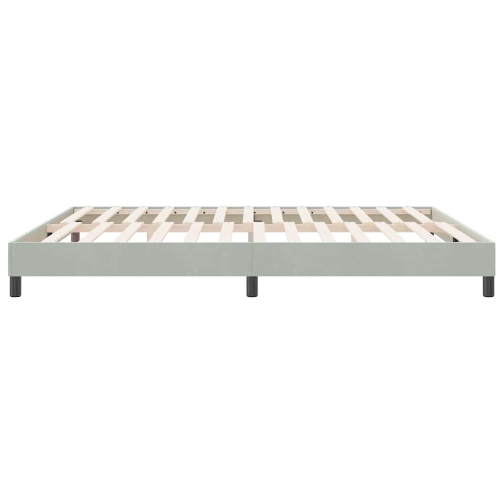 vidaXL Boxspringbett ohne Matratze Hellgrau 180x220 cm Samt