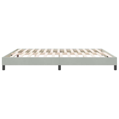 vidaXL Boxspringbett ohne Matratze Hellgrau 180x220 cm Samt