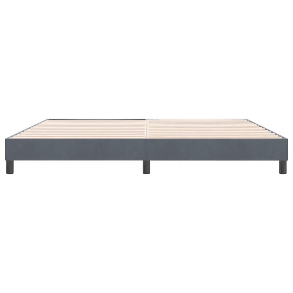Boxspringbett ohne Matratze Dunkelgrau 180x220 cm Samt