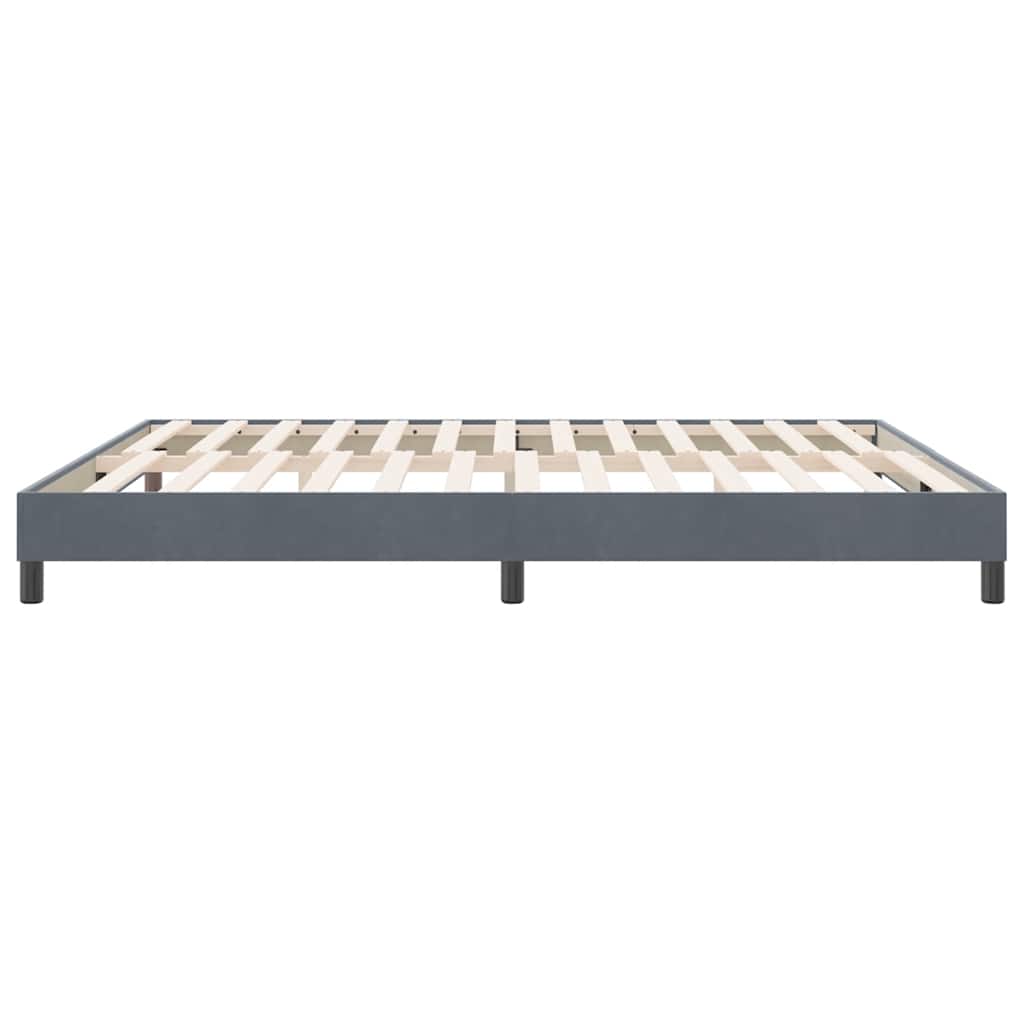 Boxspringbett ohne Matratze Dunkelgrau 180x220 cm Samt