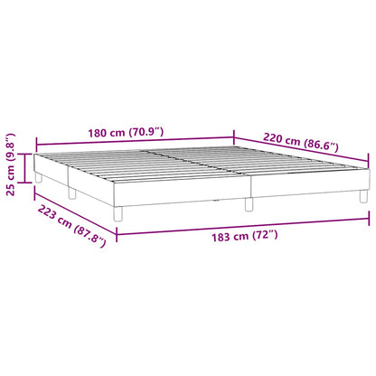 vidaXL Boxspringbett ohne Matratze Schwarz 180x220 cm Samt