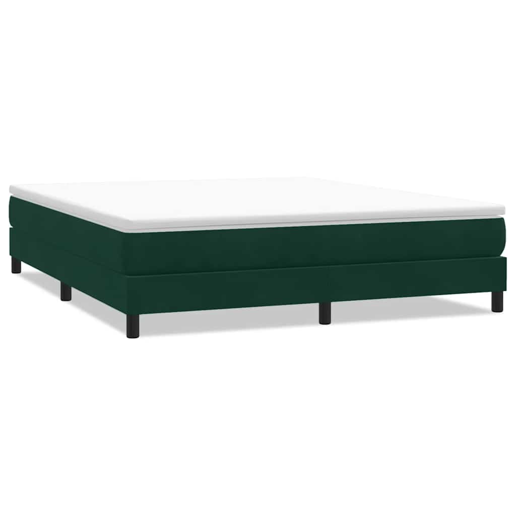 Boxspringbett ohne Matratze Dunkelgrün 180x220 cm Samt