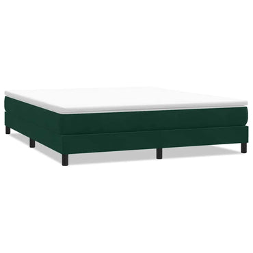 vidaXL Boxspringbett ohne Matratze Dunkelgrün 180x220 cm Samt