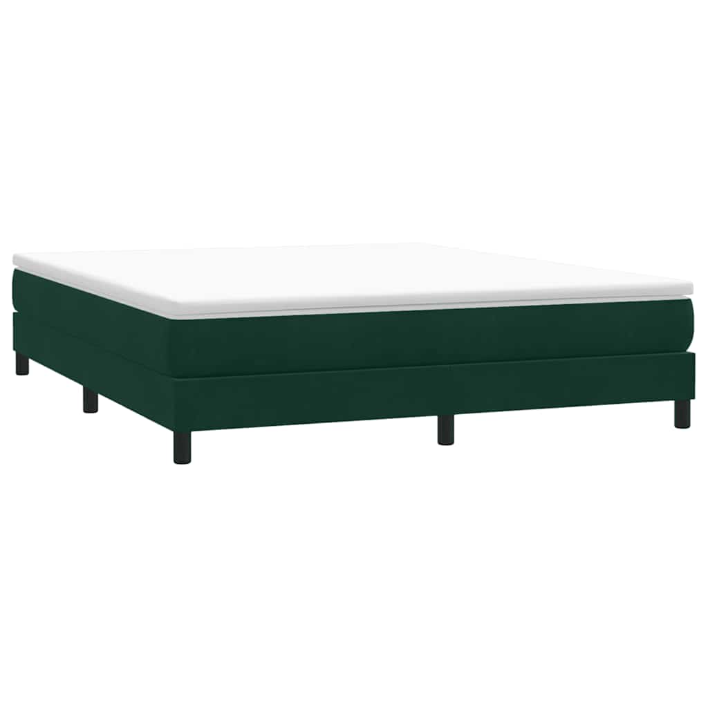 Boxspringbett ohne Matratze Dunkelgrün 180x220 cm Samt