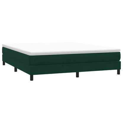 Boxspringbett ohne Matratze Dunkelgrün 180x220 cm Samt