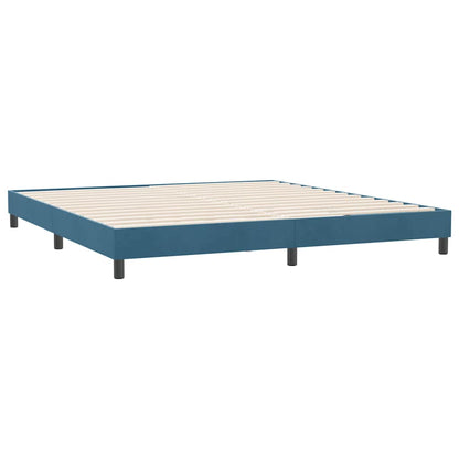 vidaXL Boxspringbett ohne Matratze Dunkelblau 180x220 cm Samt